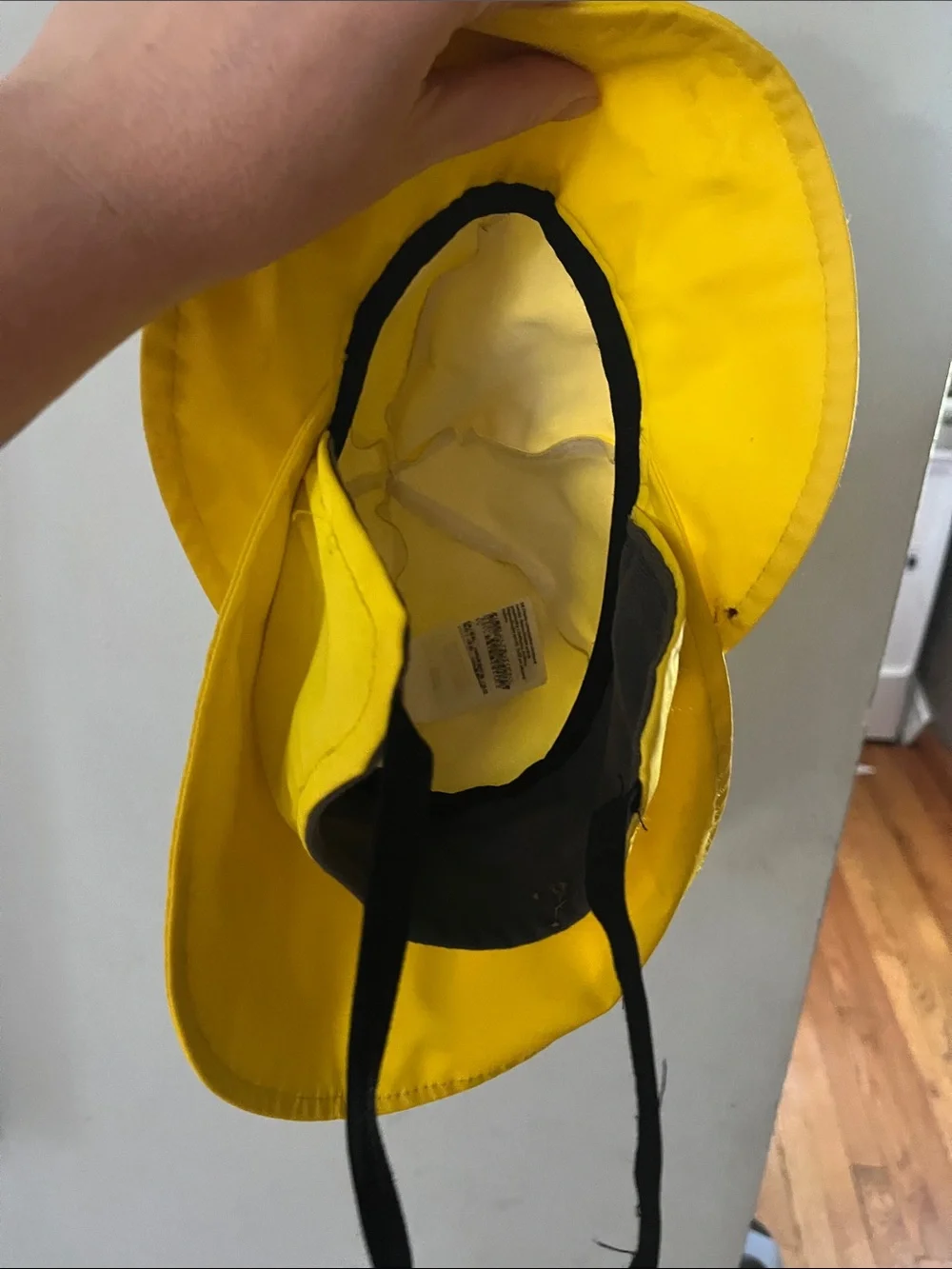 Yellow Waterproof Sun/Rain Hat with Reflective Logo